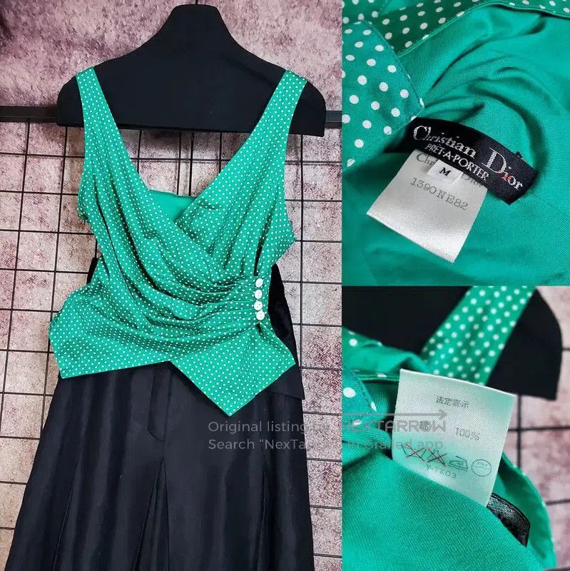 Dior Dior Summer Green Polka Dot Short Top . Size M / US 6-8 / IT 42-44 - 2 Thumbnail