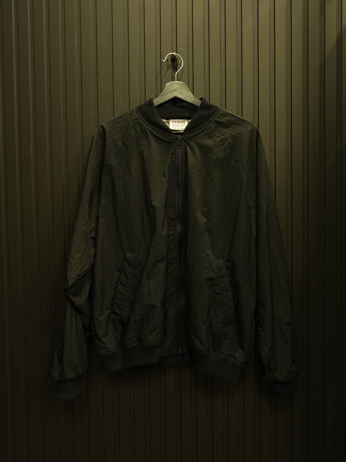 Guess × Vintage Vintage Y2K Guess USA Flag Nylon Bomber Jacket Size US L / EU 52-54 / 3 - 2 Thumbnail