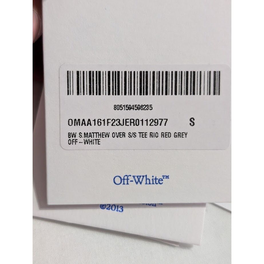 Off-White o1rshd1 Matthew Over S/S Tee in Rio Red Grey Size US S / EU 44-46 / 1 - 19 Thumbnail