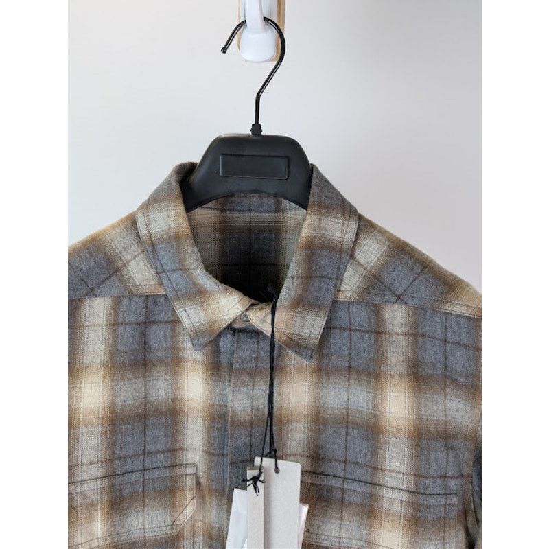 Rick Owens o1rshd1 Plaid Cotton Outershirt in Grey Size US M / EU 48-50 / 2 - 7 Thumbnail