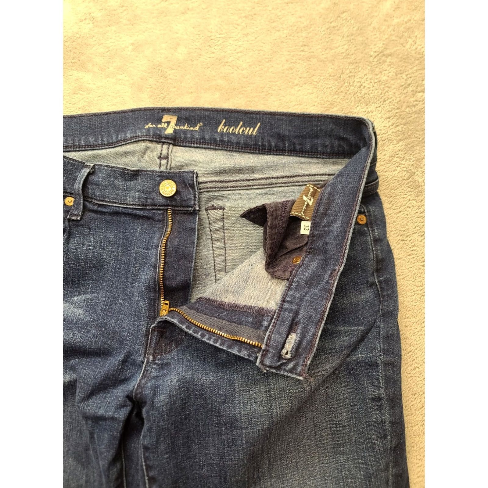 7 For All Mankind 7 For All Mankind Jeans Womens 32 Bootcut Regular Fit Straight Leg Distressed Denim Blue 7 For All Mankind Bootcut Jeans Womens 32 Size 24" / US 00 / IT 34 - 7 Thumbnail