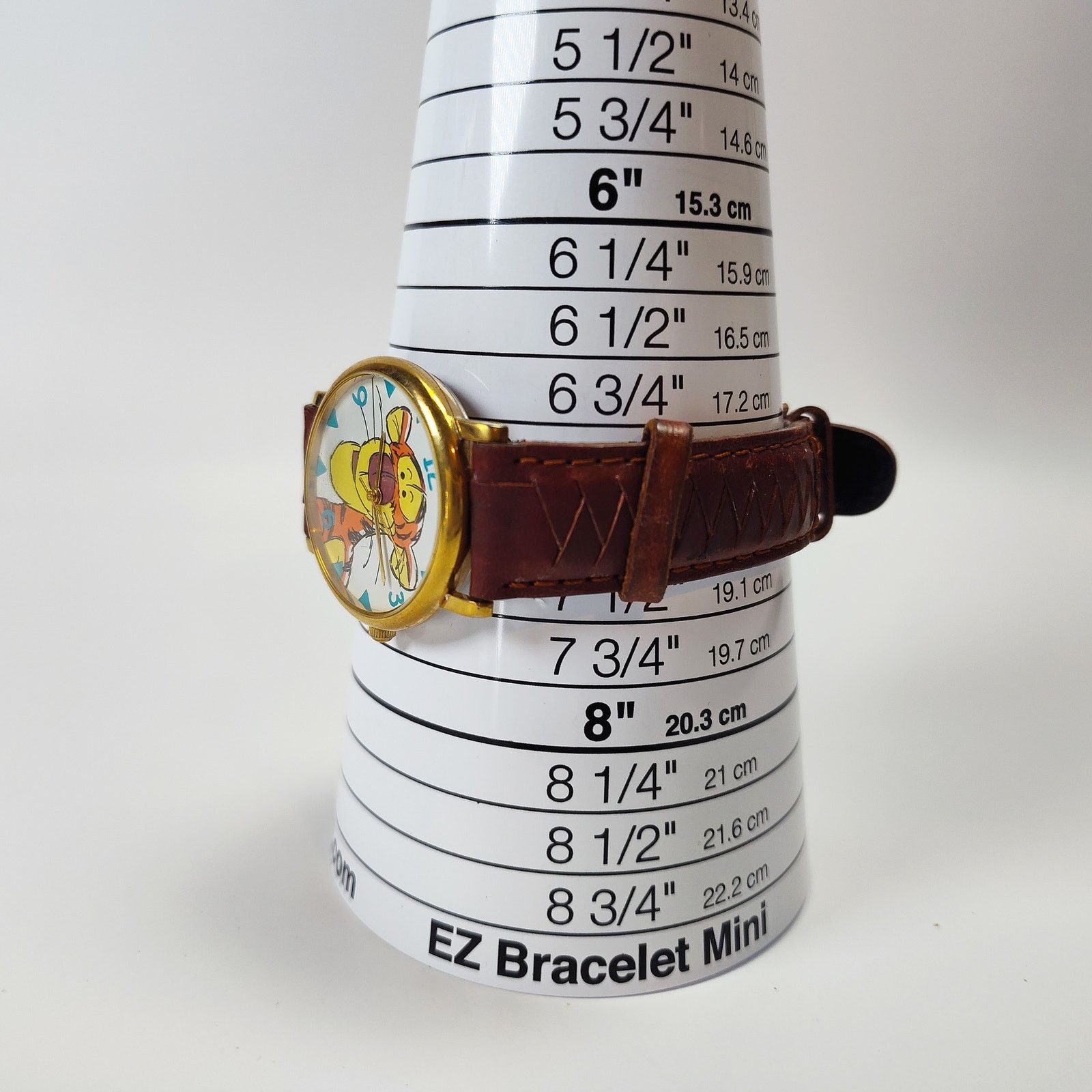 Disney Vintage Timex Disney Tigger Watch Large Dial Brown Strap Size ONE SIZE - 7 Thumbnail