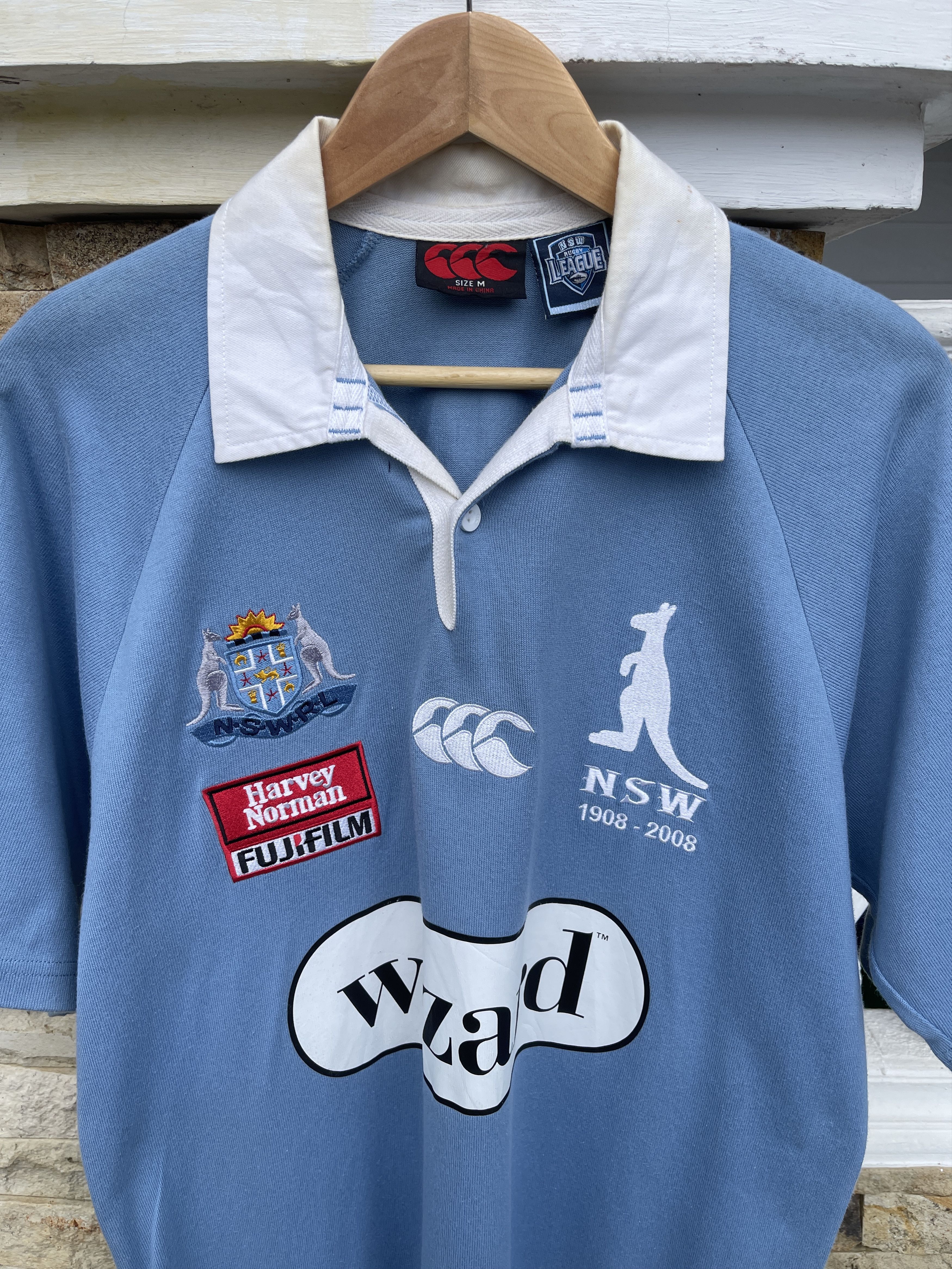 Canterbury of New Zealand LastDrop🔥Vtg Canterbury NSW Blue State Of Origin Rugby Shirt Size US M / EU 48-50 / 2 - 2 Thumbnail