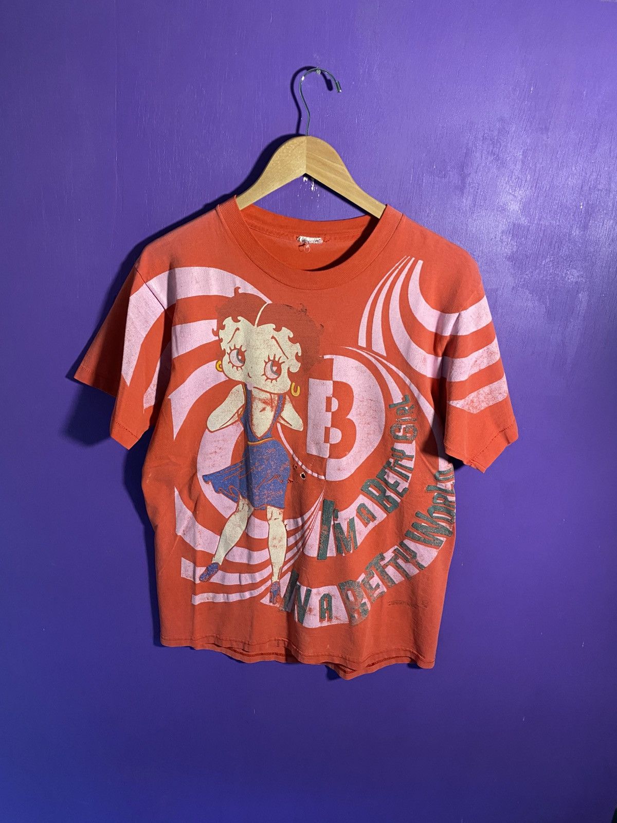 Other Vintage 90s Betty boop faded AOP t-shirt Size US L / EU 52-54 / 3 - 1 Thumbnail