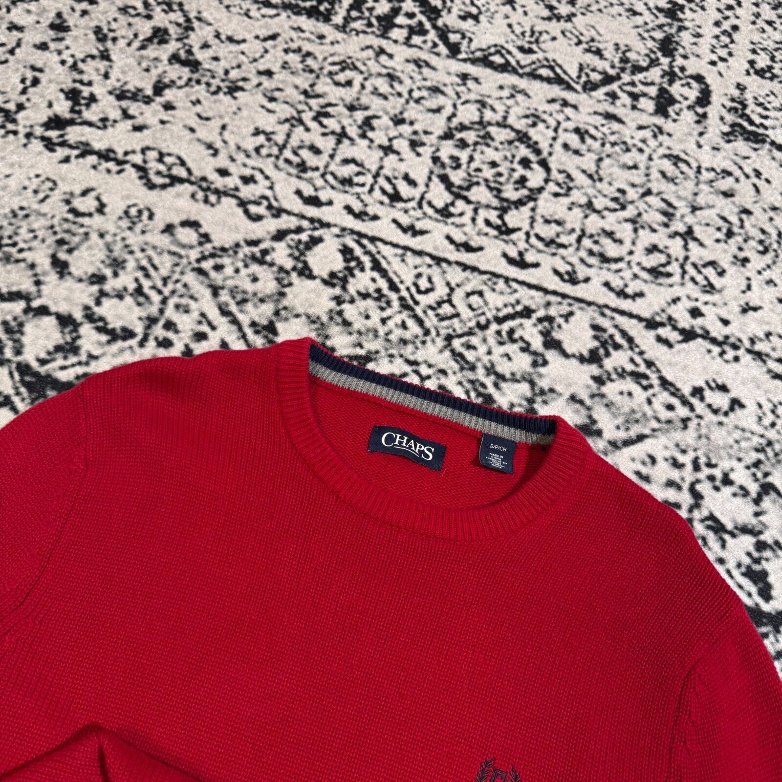 Chaps × Vintage Chaps Unisex Red Cotton Sweater Size S Regular Fit Size US S / EU 44-46 / 1 - 10 Thumbnail