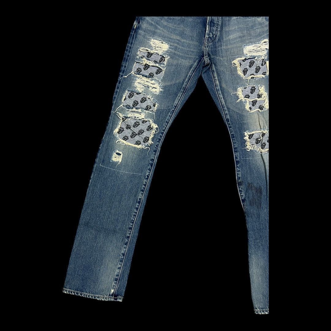 Hysteric Glamour × The Rolling Stones HYSTERIC GLAMOUR X THE ROLLING STONES DISTRESSED DENIM Size US 32 / EU 48 - 5 Thumbnail