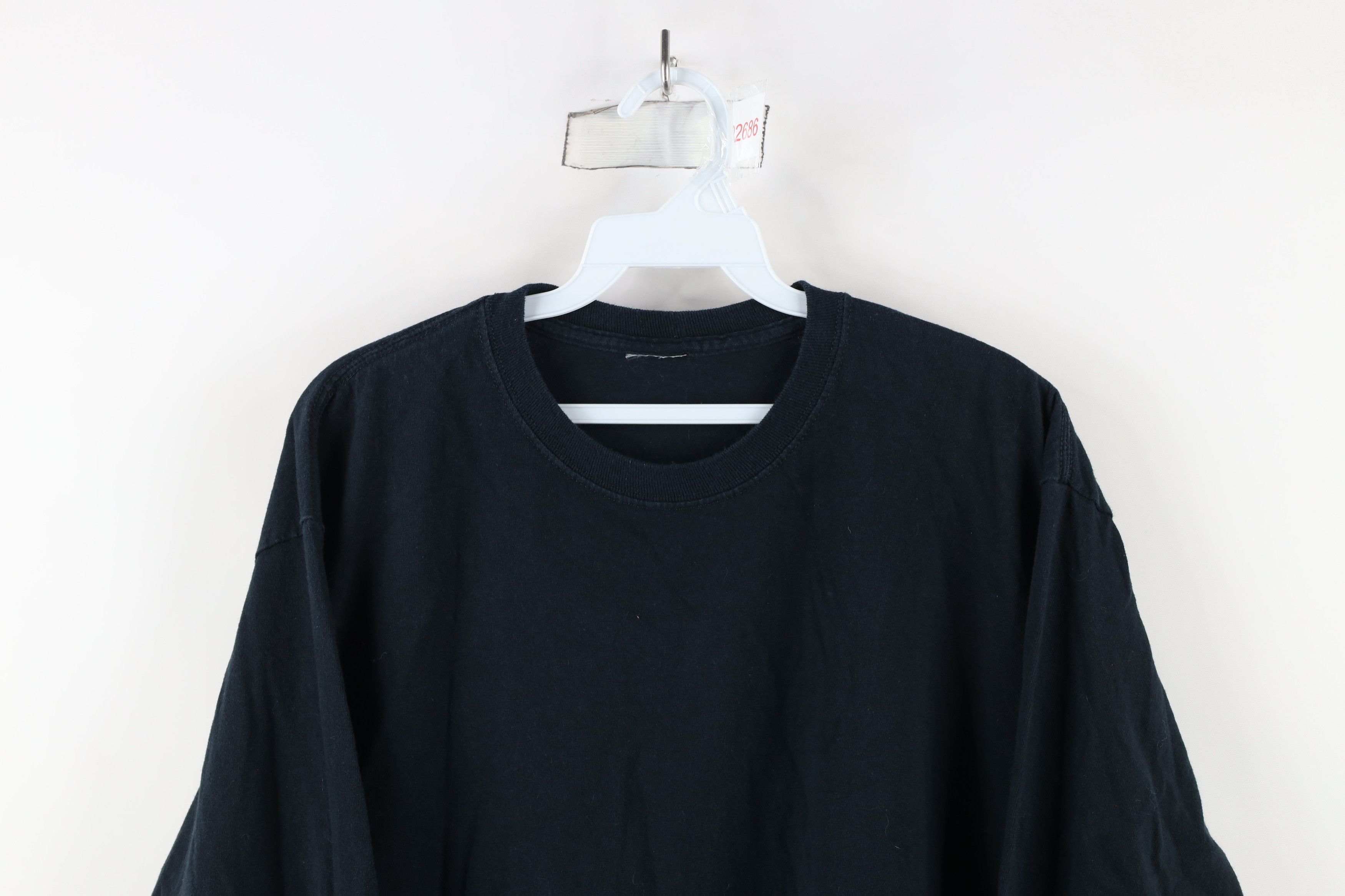 Vintage Vintage 90s Streetwear Long Sleeve T-Shirt Black Cotton Size US L / EU 52-54 / 3 - 2 Thumbnail