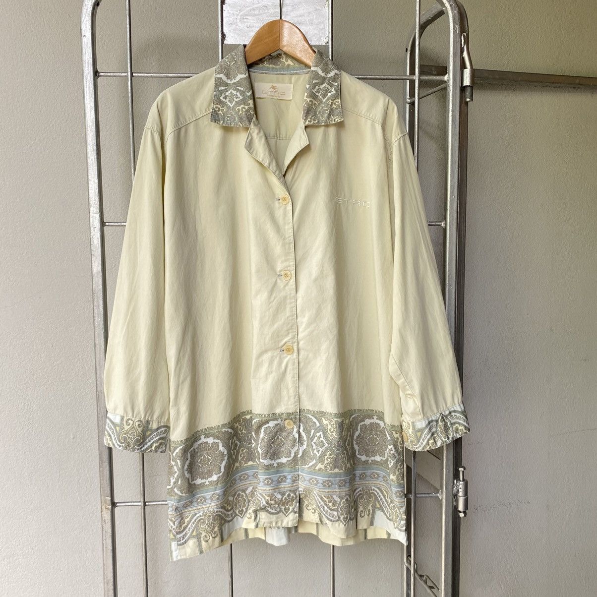 Etro ETRO Beige Pattern Trim Shirt Size M / US 6-8 / IT 42-44 - 11 Thumbnail