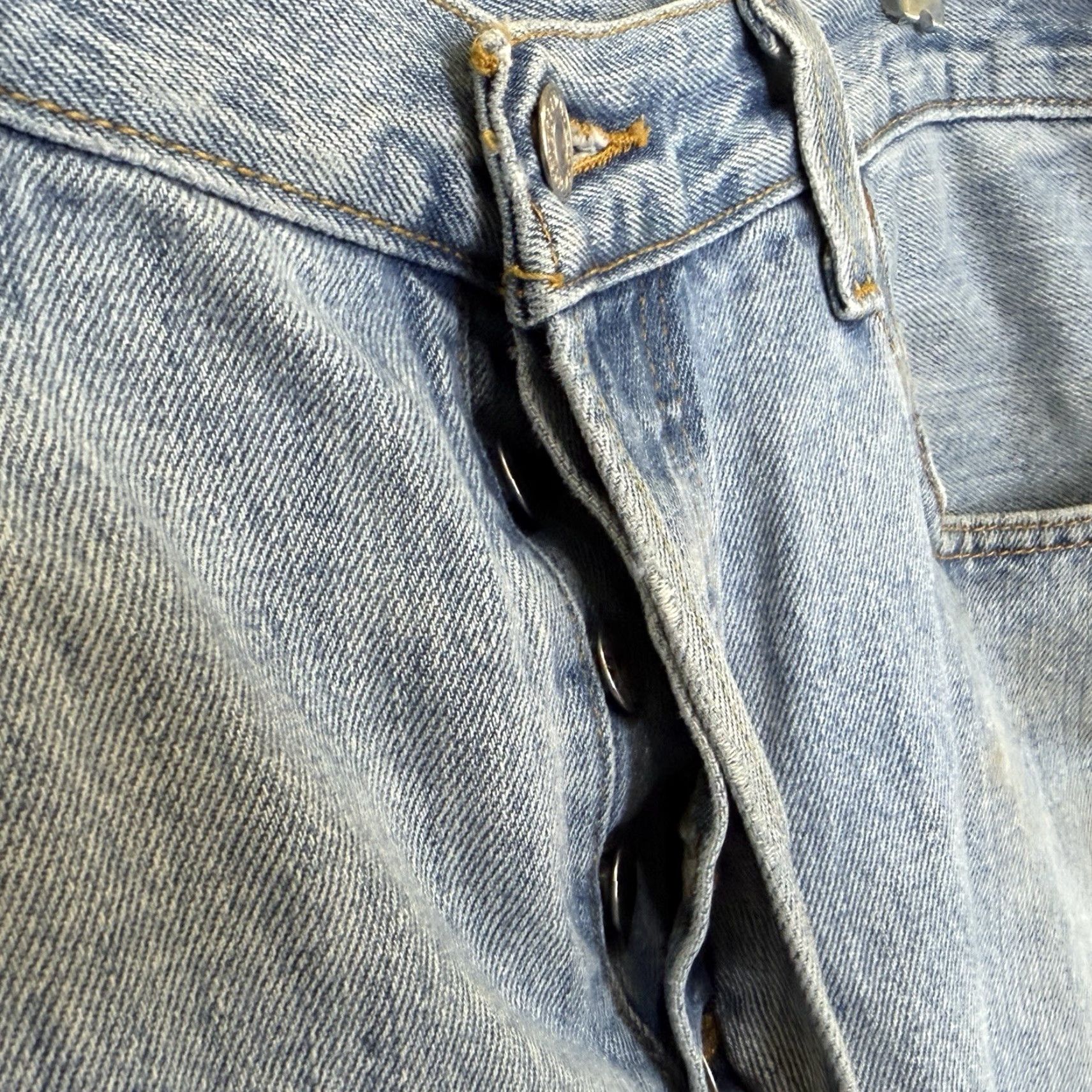 Levi's Levi's 501 Jeans Mens Sz 34x30 Light Wash Red Tab Button Fly Straight Leg 5-Pocket Denim Cotton Size US 34 / EU 50 - 7 Thumbnail