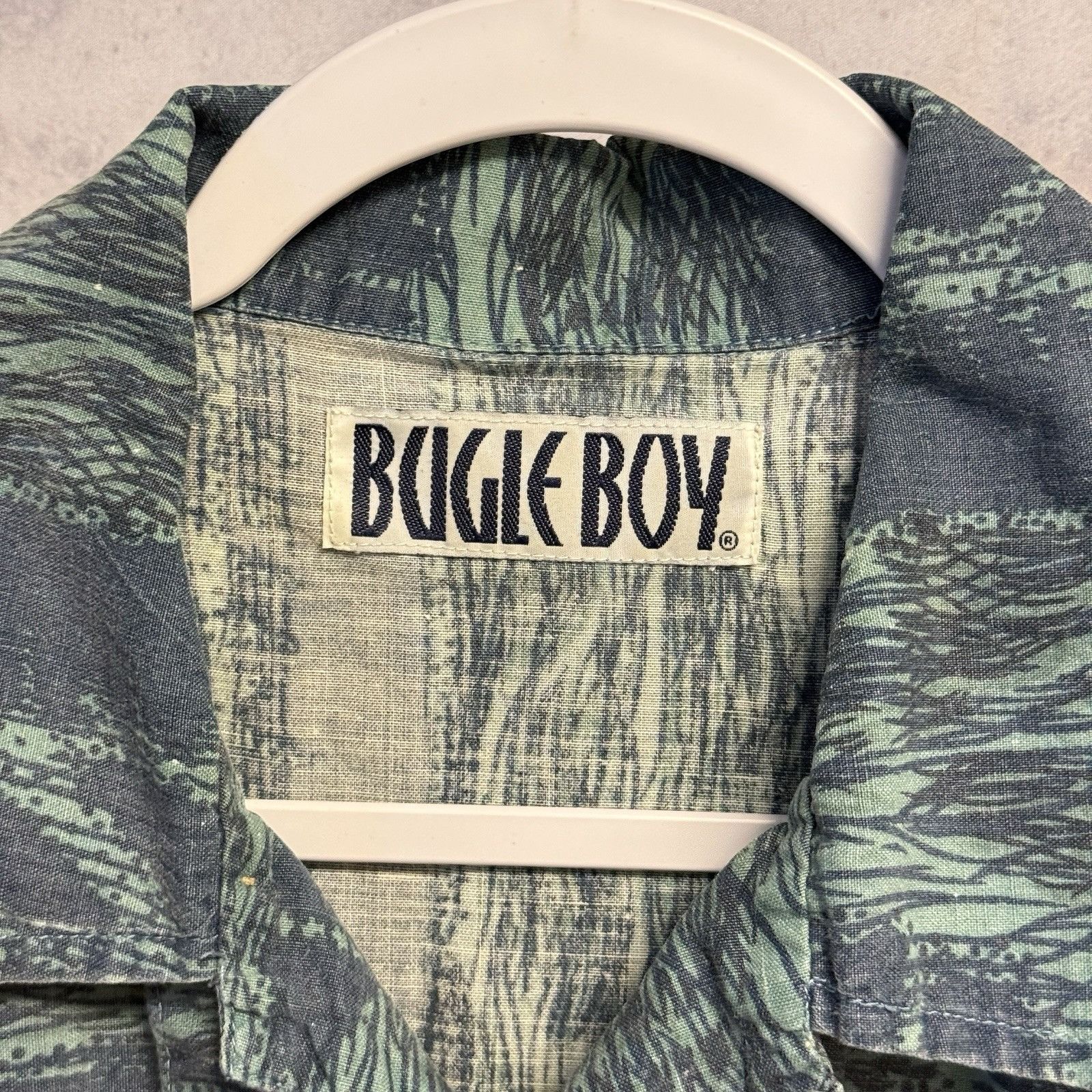 Bugle Boy Vintage Bugle Boy Loop Collar Button Up Shirt Mens L Size US L / EU 52-54 / 3 - 5 Thumbnail
