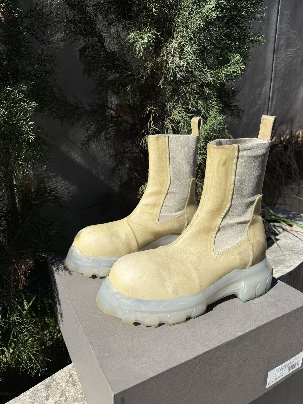 Rick Owens Apparition Leather Beatle Bozo Tractor Boots Size US 11 / EU 44 - 1 Thumbnail