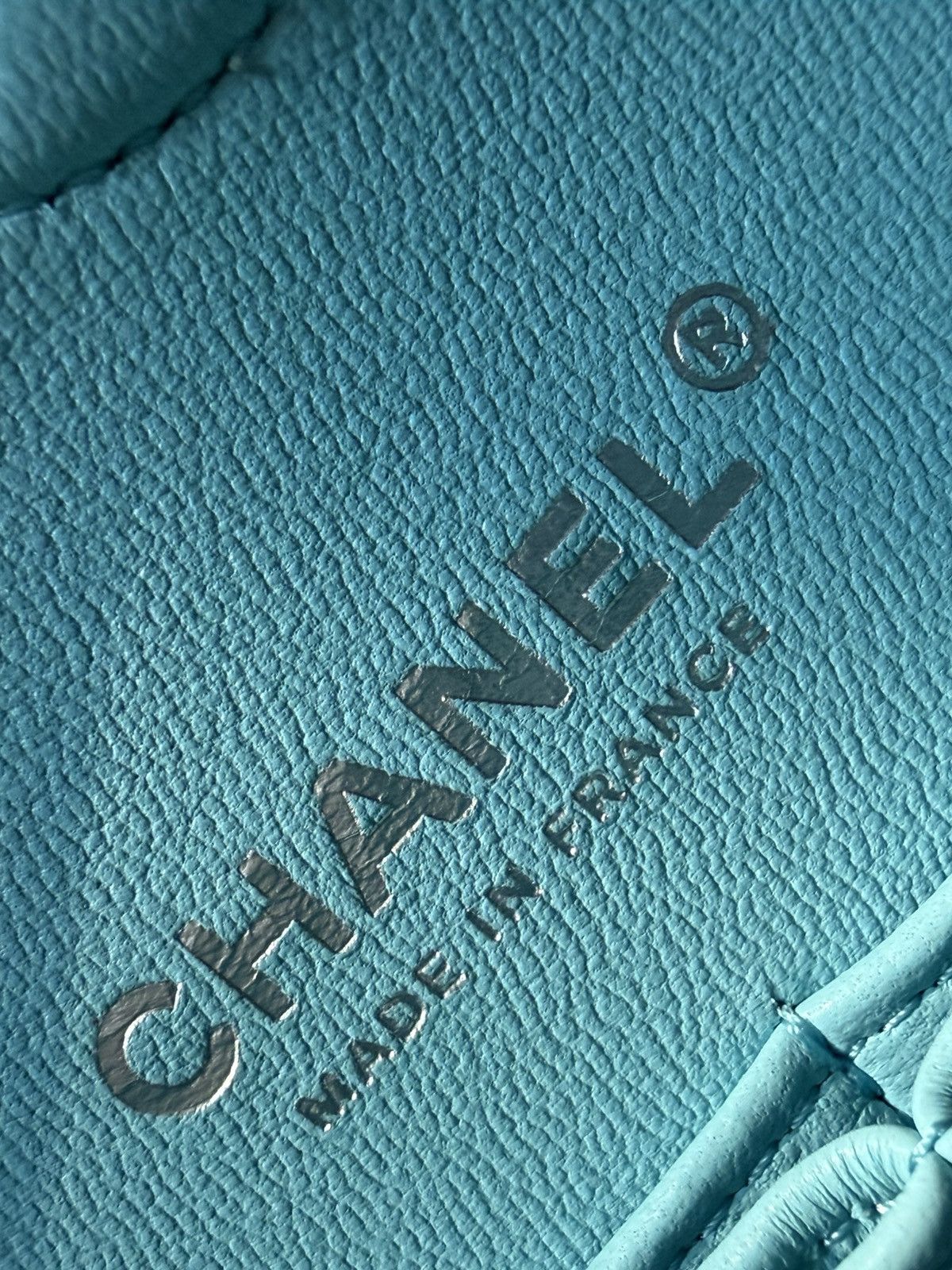 Chanel Chanel 2021 Tiffany Blue Classic Flap Lambskin Medium Bag Size ONE SIZE - 8 Thumbnail