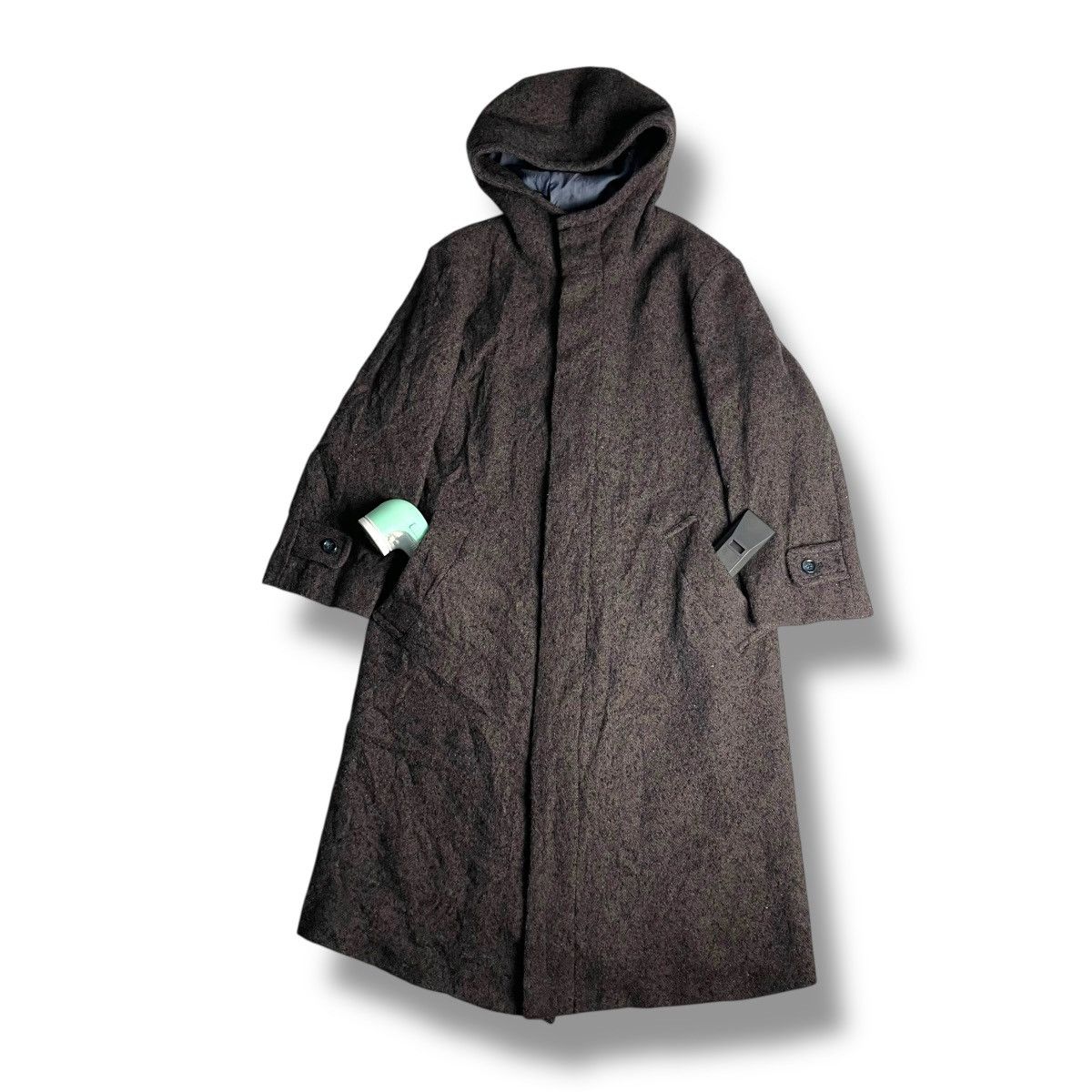 Issey Miyake 🇯🇵 VINTAGE HAI SPORTING GEAR WOOL LONG COAT JACKET Size US M / EU 48-50 / 2 - 1 Thumbnail