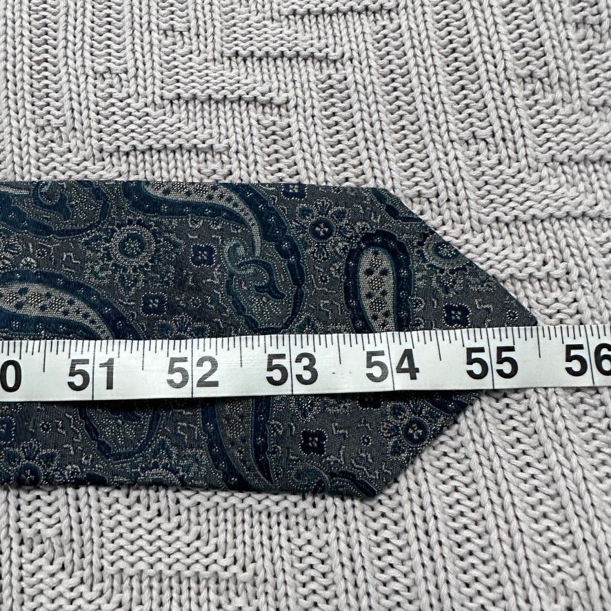 Alexander Julian Alexander Julian silver metallic paisley silk tie Size ONE SIZE - 4 Thumbnail