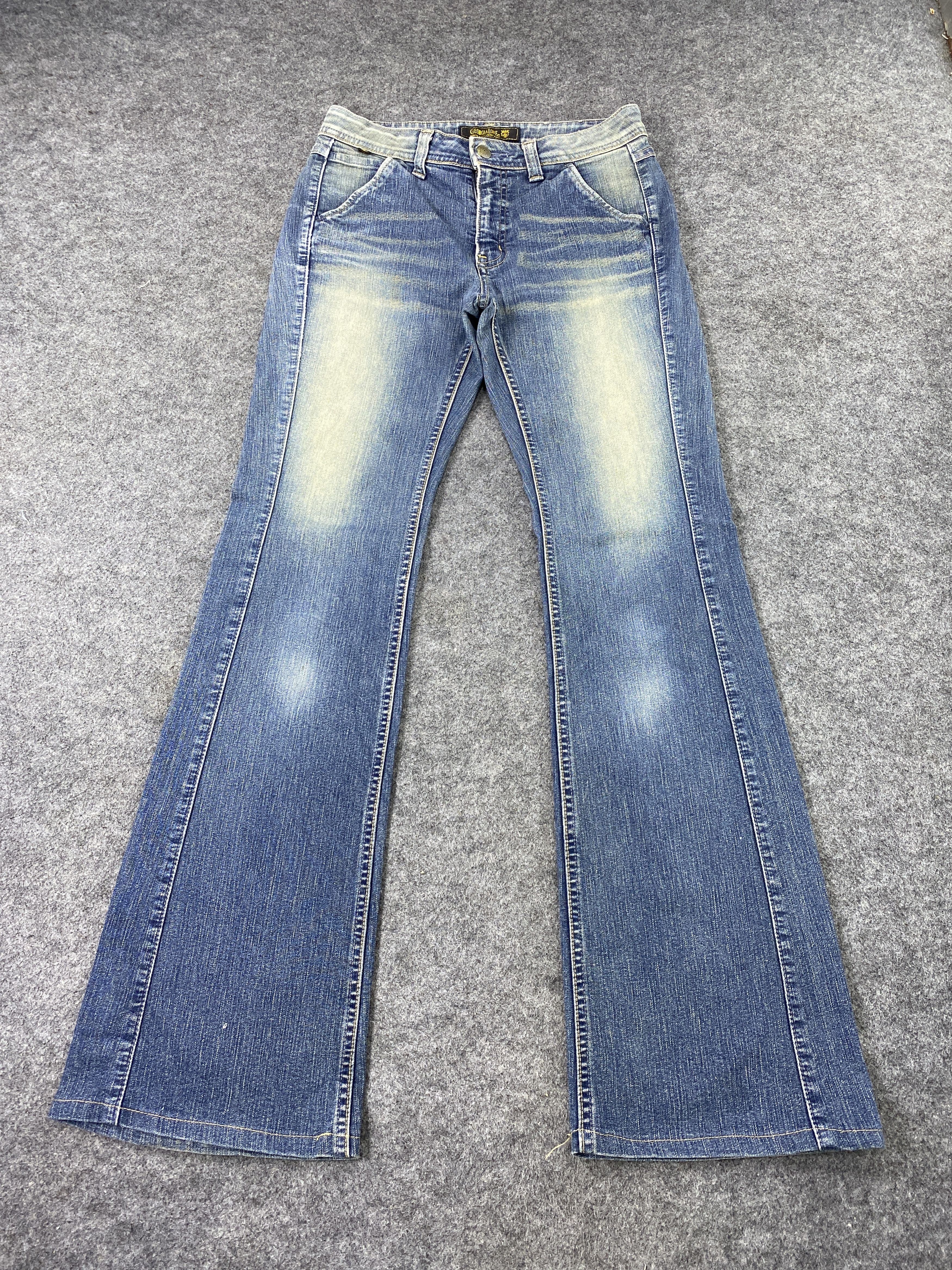 Japanese Brand Georgia Love Bootcut Blue Wash Jeans - J1041 Size 28" / US 6 / IT 42 - 2 Thumbnail