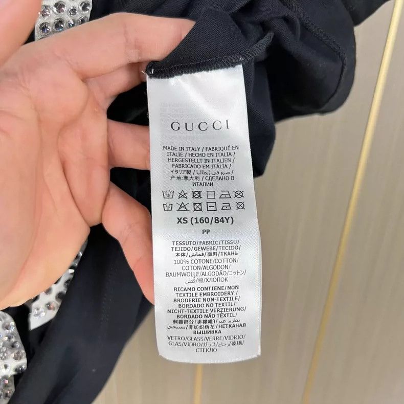 Gucci Gucci Heavy industry rhinestone letter short sleeves 2504-N Size US XS / EU 42 / 0 - 6 Thumbnail