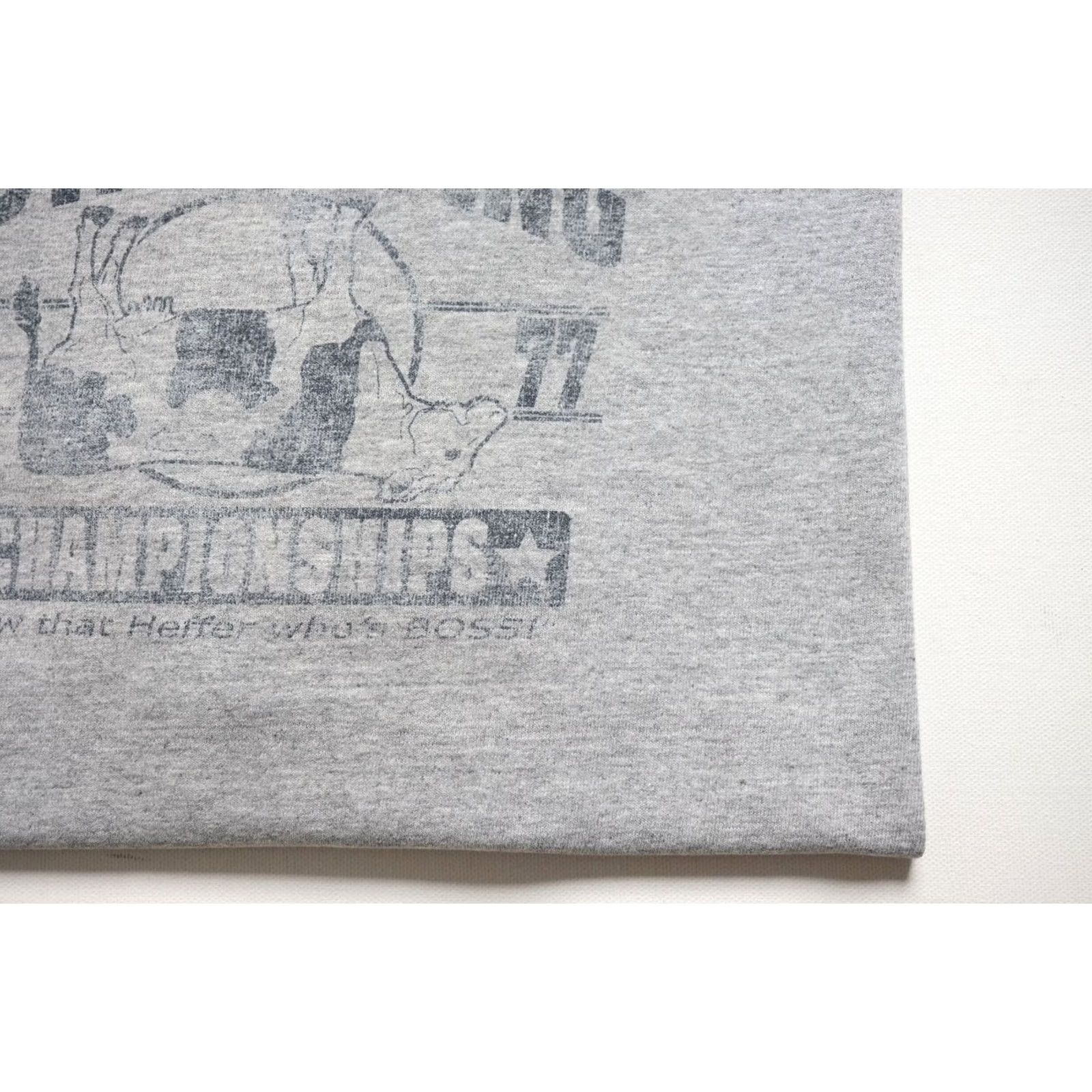 Vintage VINTAGE WESTERN 90s GRAPHIC T SHIRT XL gray Mens Shirt Funny 90s Cow Heifer Western VTG Size US XL / EU 56 / 4 - 4 Thumbnail