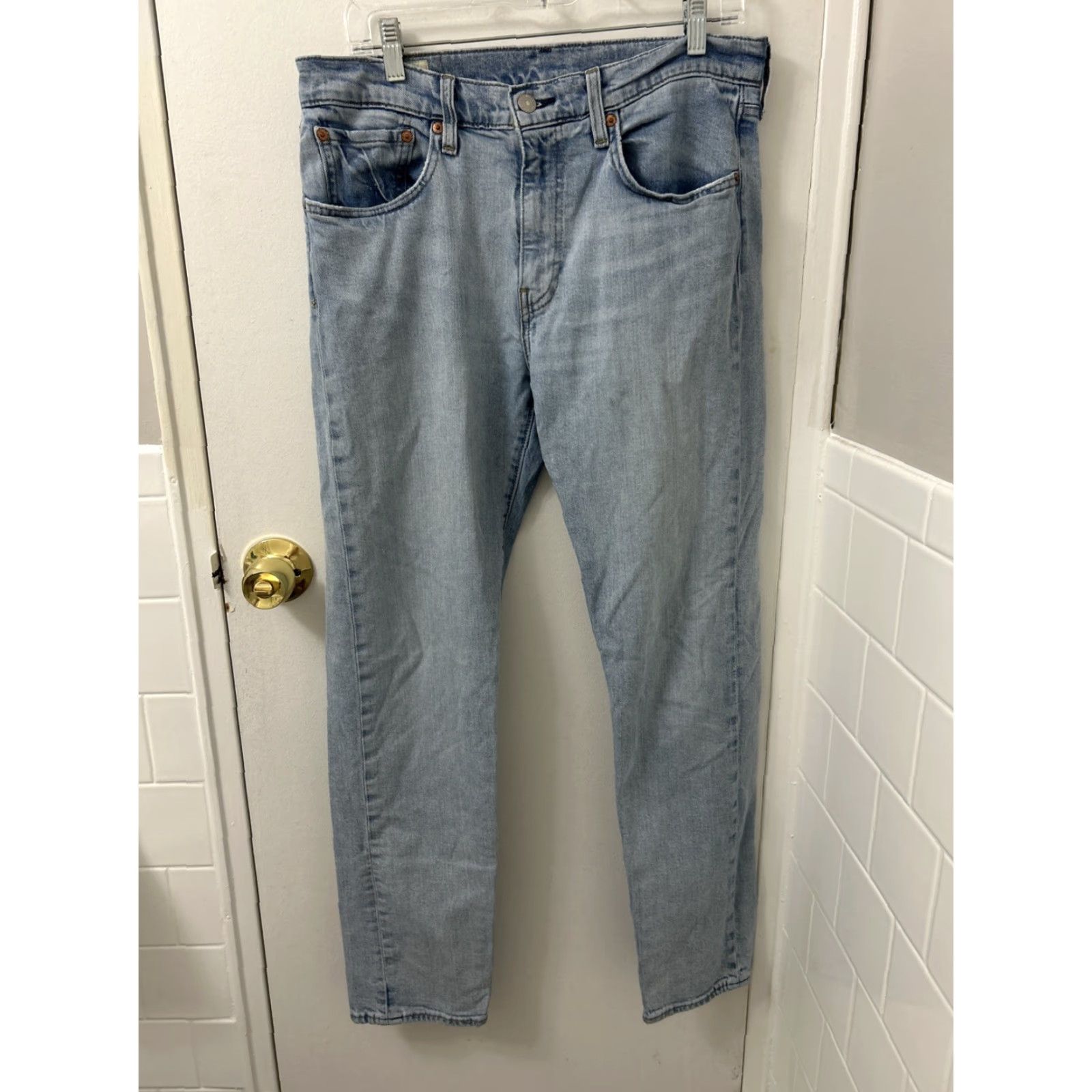 Levi's VINTAGE Levi's 502 Jeans Mens 32x32 Light Blue Zipper Denim Taper Straight Stretch Regular 32in Inseam 500 Series Size US 32 / EU 48 - 2 Thumbnail