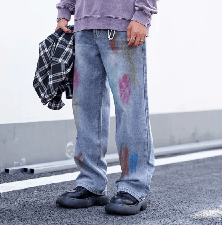 Vision Streetwear Jeans Trendy Color Personalized Graffiti Size US 34 / EU 50 - 1 Thumbnail