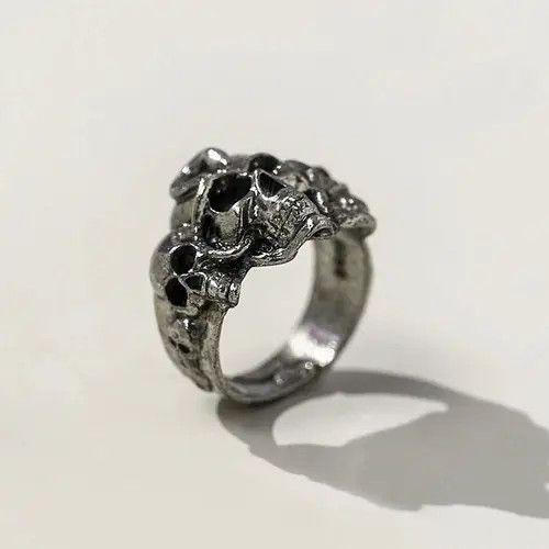 Other Vintage Skull Ring Size ONE SIZE - 3 Thumbnail