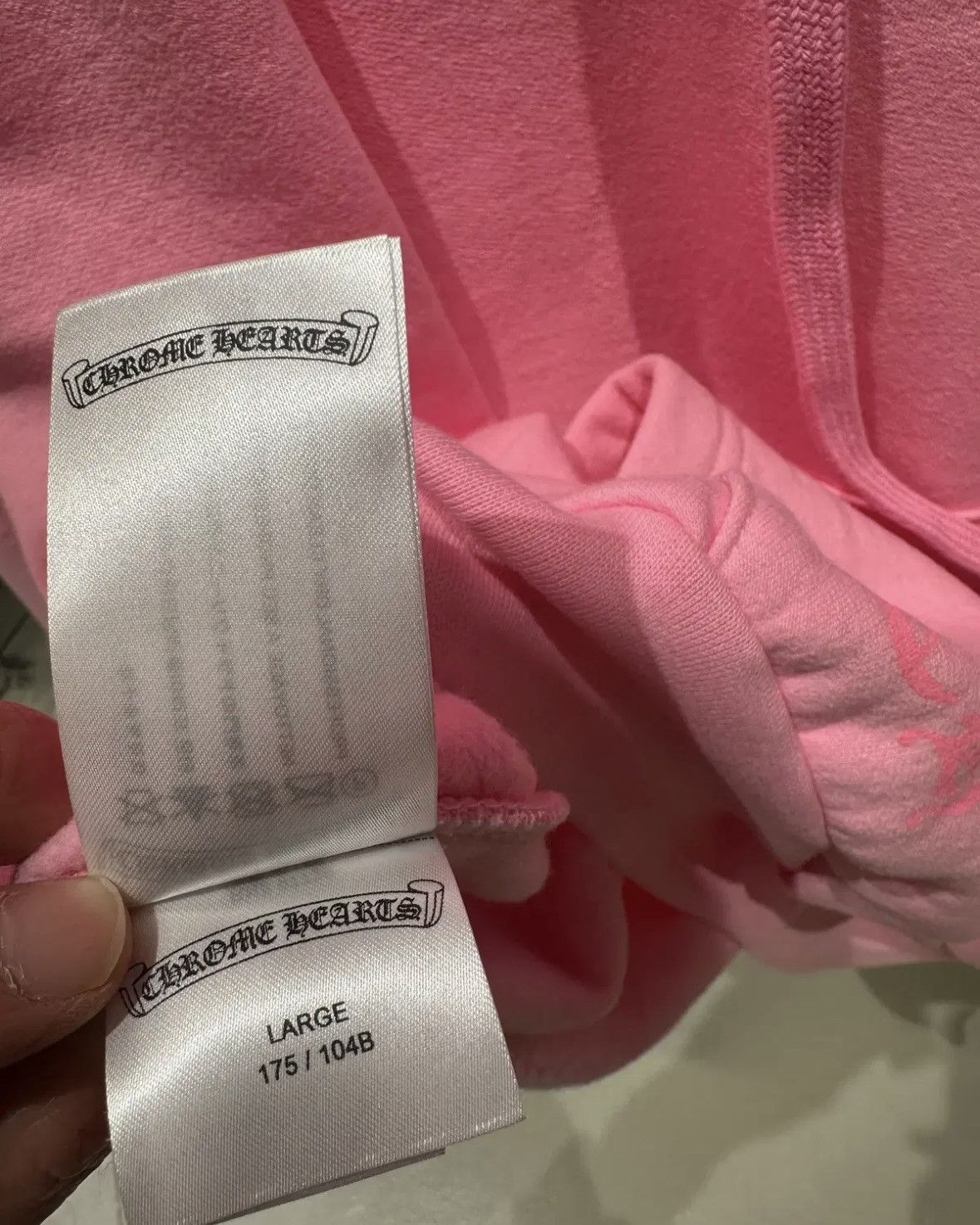 Chrome Hearts Chrome Hearts USA Script Logo Pink Hoodie Size US L / EU 52-54 / 3 - 8 Thumbnail