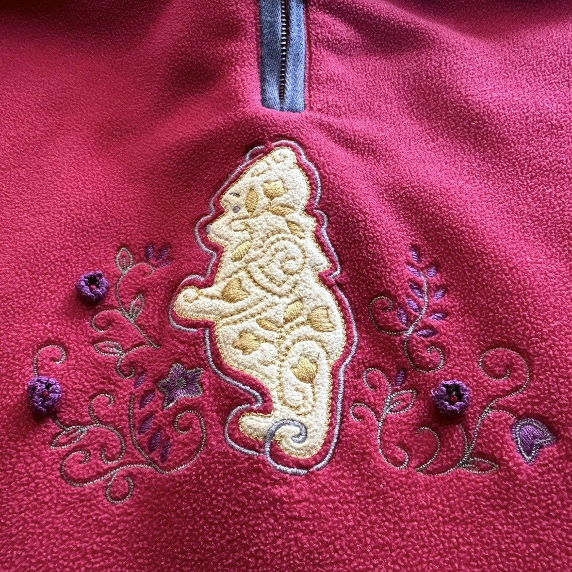 Disney Vintage Disney Store Winnie The Pooh Embroidered Hoodie Size L / US 10 / IT 46 - 3 Thumbnail