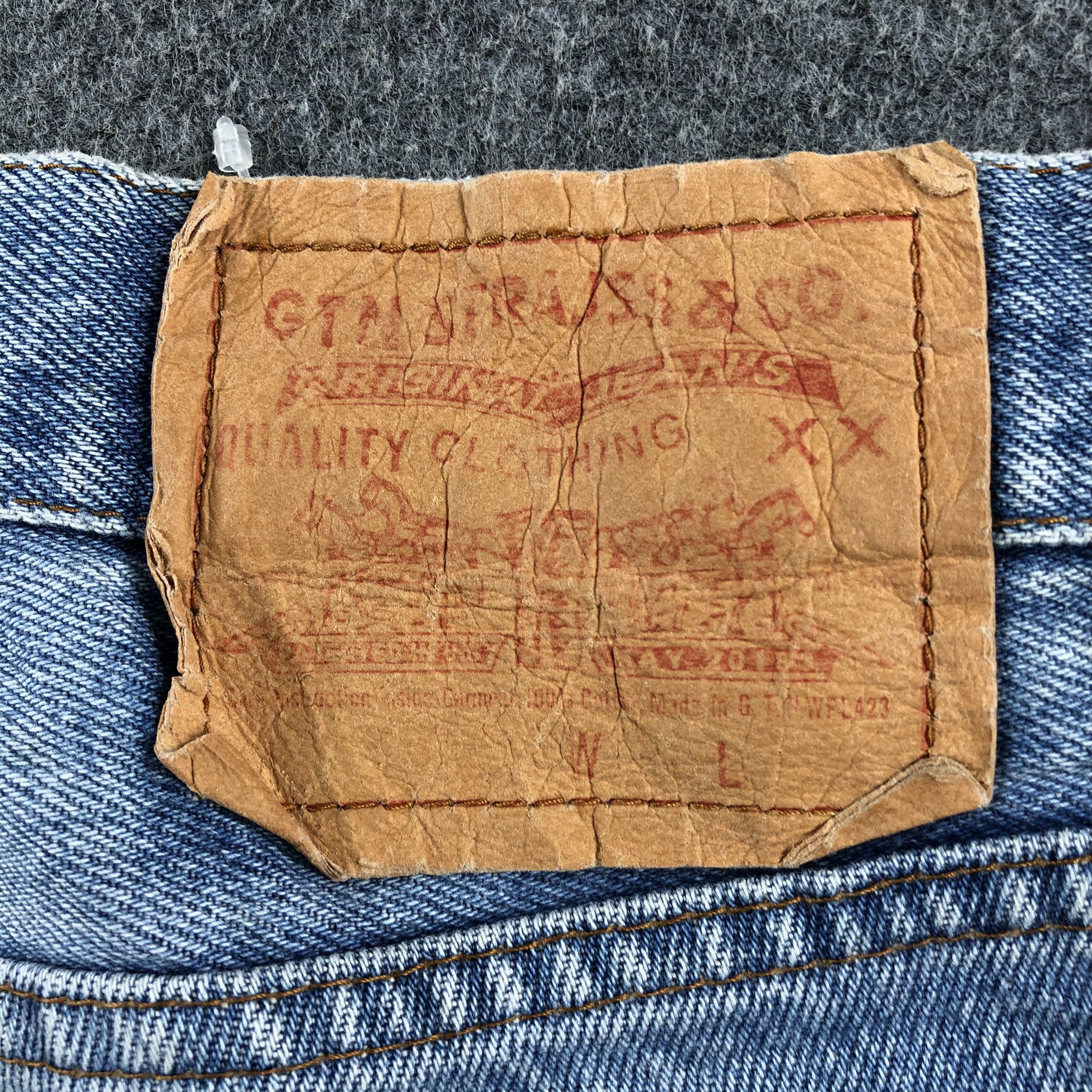 Levi's 90s Vintage Blue Wash Levis 501 Jeans-J2568 Size US 28 / EU 44 - 5 Thumbnail