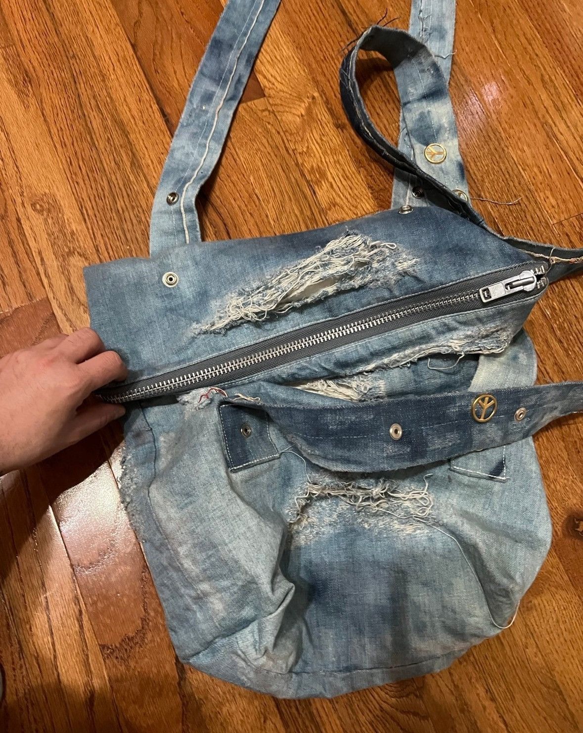 Other GHETTO FRIENDS distressed denim bag Size ONE SIZE - 3 Thumbnail