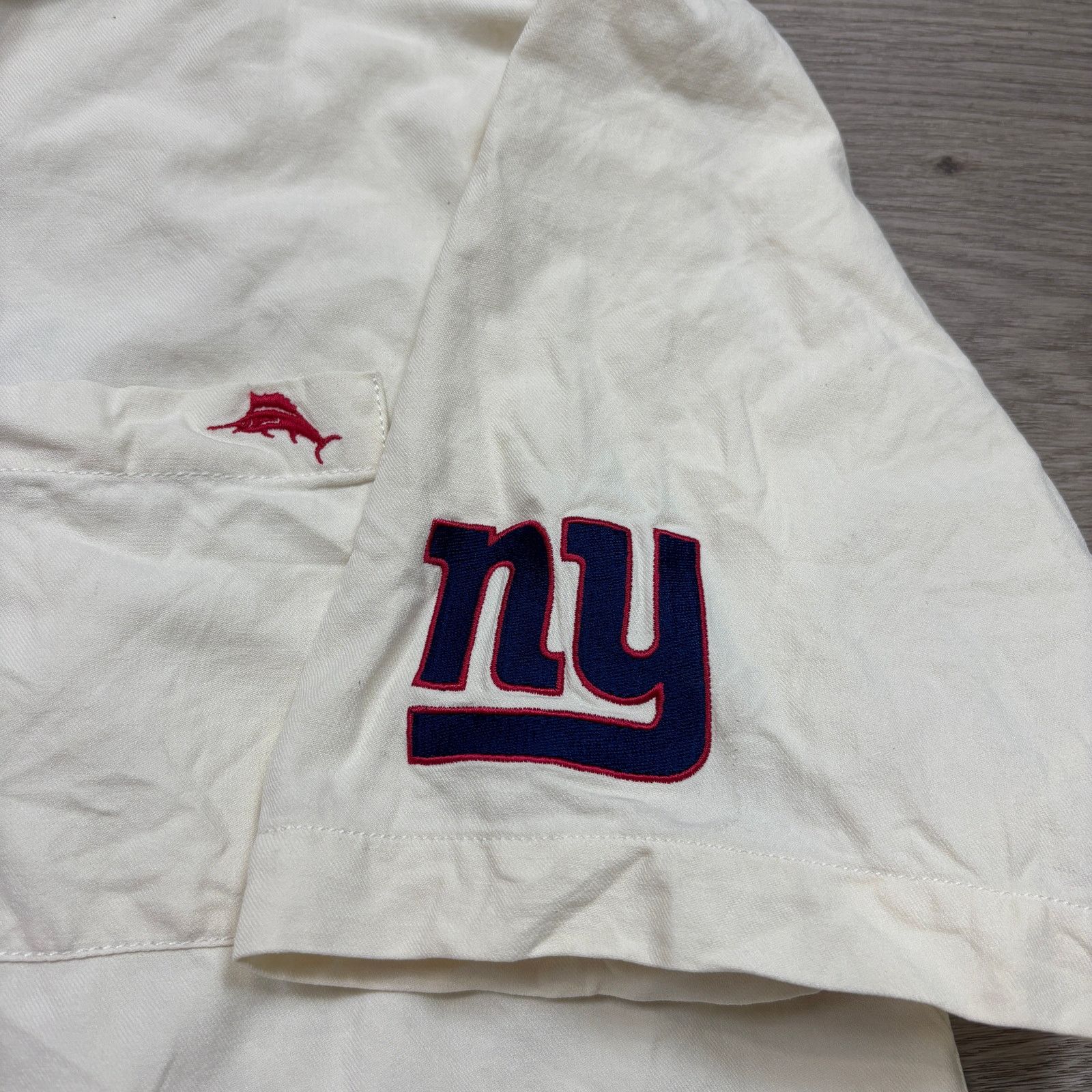 NFL × Tommy Bahama Tommy Bahama Tailgate Club NFL NY Giants Silk Shirt Men's L Size US L / EU 52-54 / 3 - 9 Thumbnail