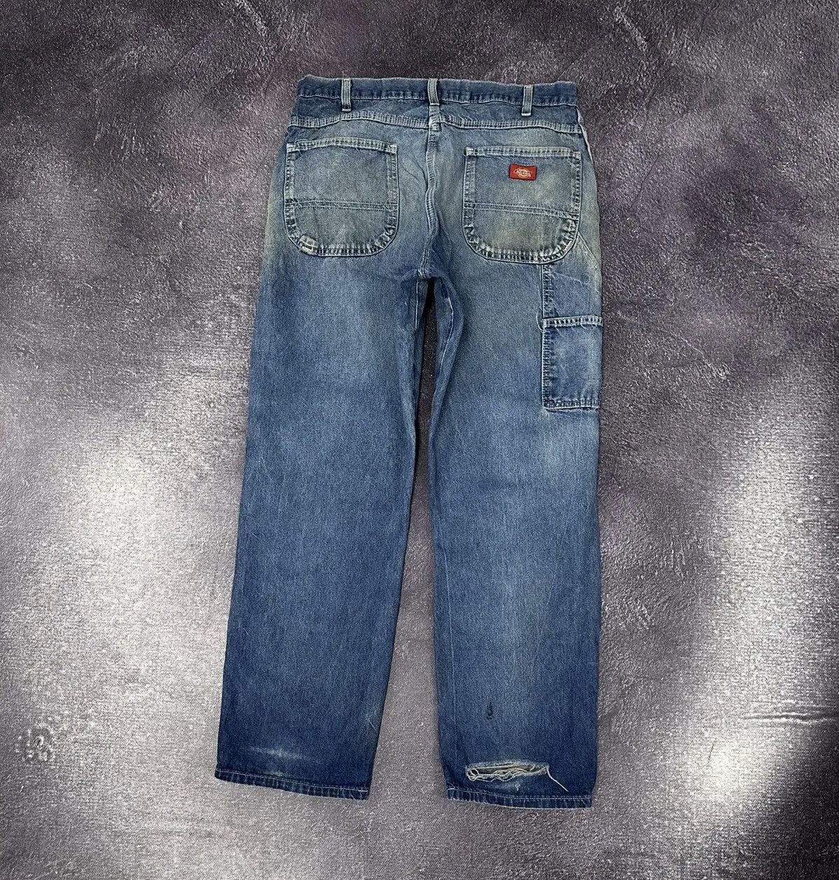 Dickies × Vintage Vintage 90s Dickies Faded Blue Denim Work Baggy Jeans Size US 34 / EU 50 - 1 Thumbnail