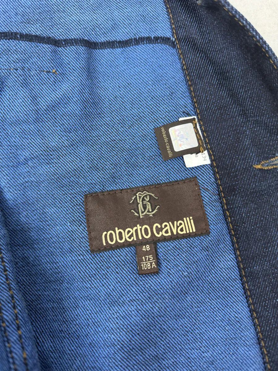 Roberto Cavalli 2010s Roberto Cavalli Brut Denim & Leather Premium Jacket Size US S / EU 44-46 / 1 - 7 Thumbnail