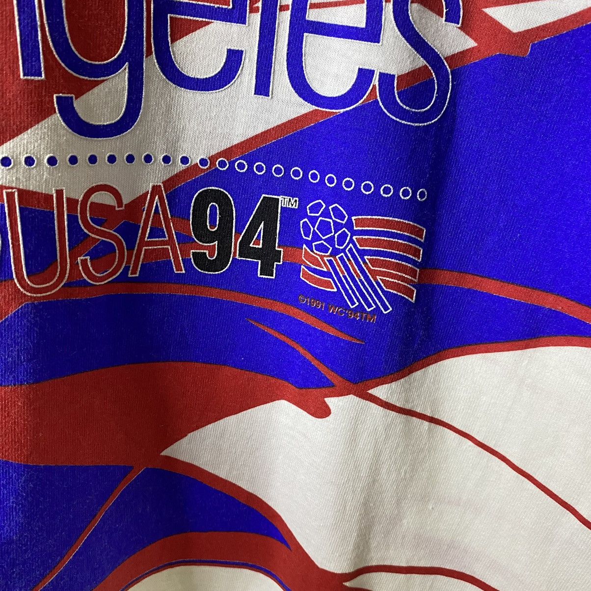 Vintage Vintage 1994 Fifa World Cup USA Los Angeles Team Gear USA T Size US XL / EU 56 / 4 - 10 Thumbnail