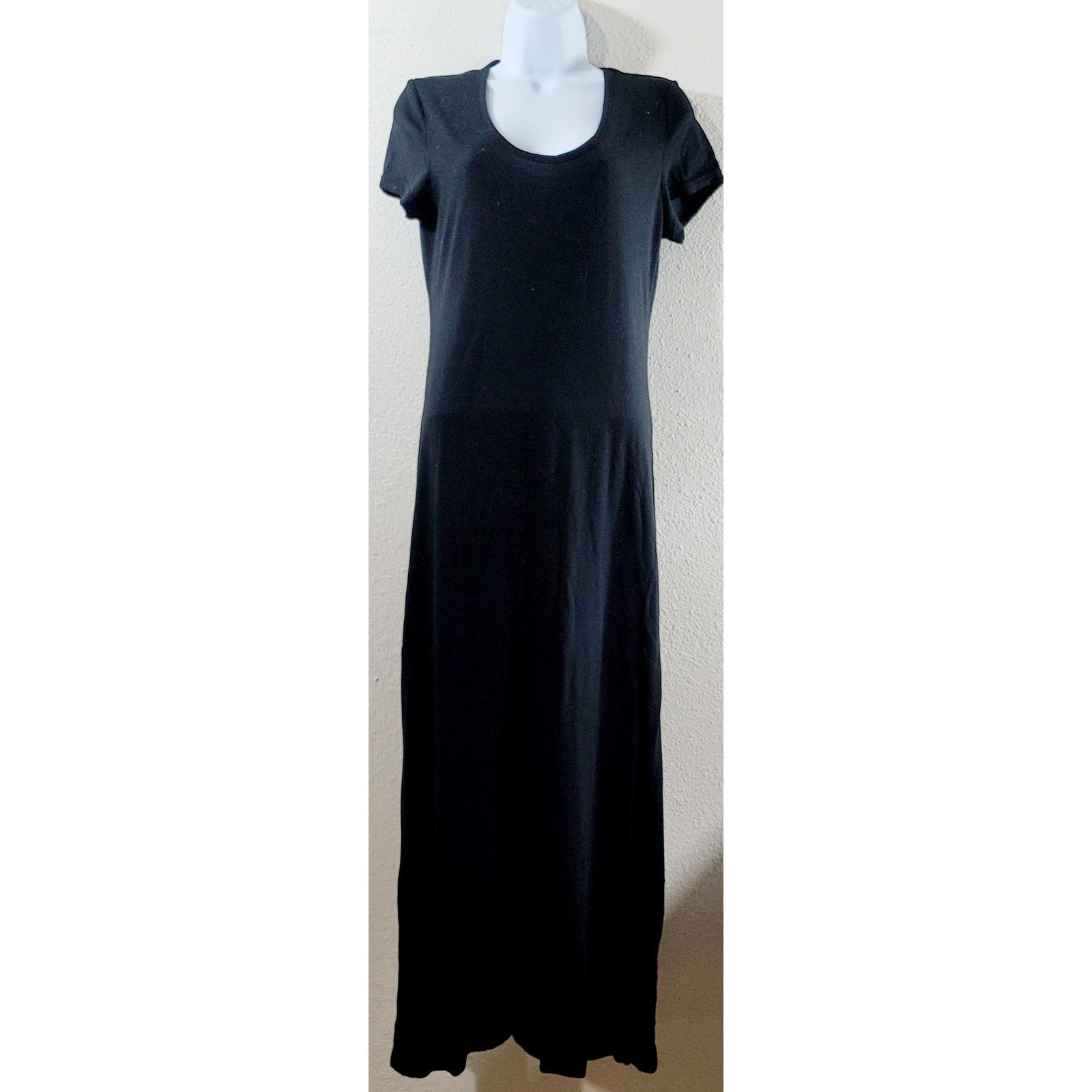 Other Just Love Black Short Capped Sleeve Maxi Dress Large Size L / US 10 / IT 46 - 2 Thumbnail