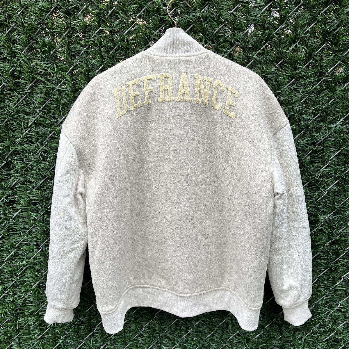 image of Arno De France Wool Varsity Jacket (Unisex) in Grey, Men's (Size Medium)
