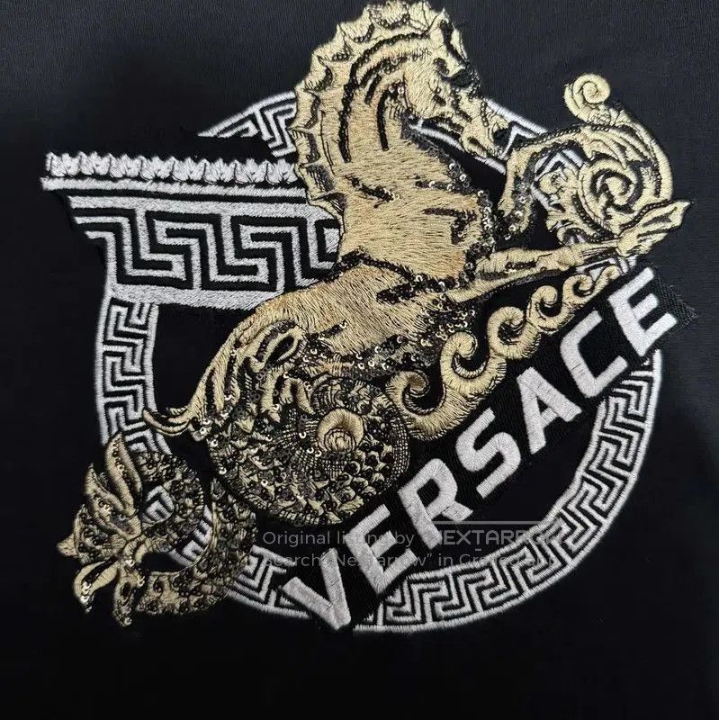 Versace Versace Black Cotton Logo T-Shirt for Men . Size US S / EU 44-46 / 1 - 4 Thumbnail
