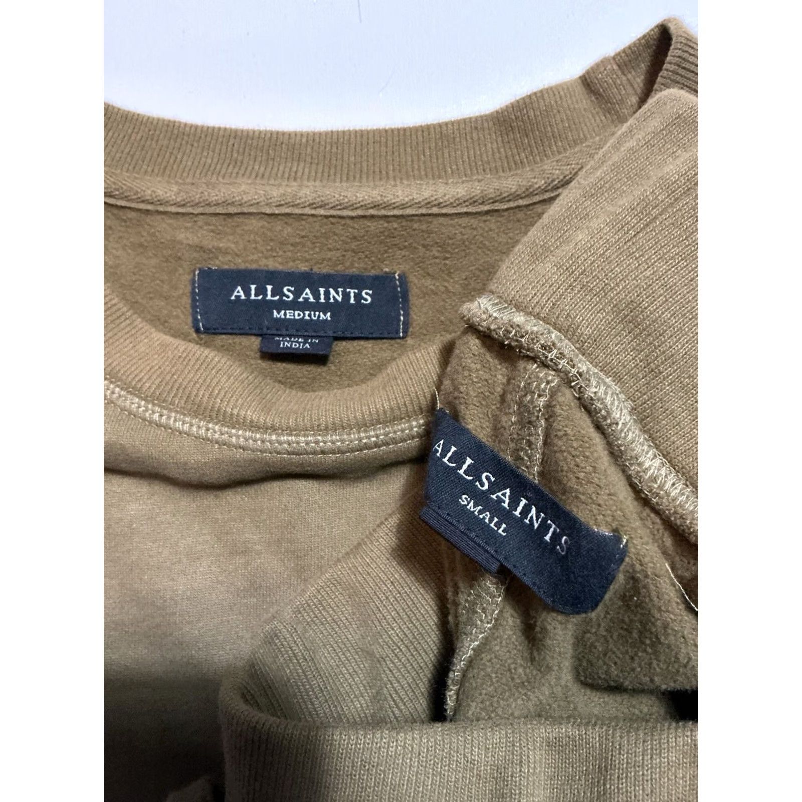Allsaints AllSaints Ram Skull Olive Green Aven Crewneck Sweatshirt Jogger 2PC Set M/S Sweatpants Crew Neck Mens Sweatsuit Size 40R - 6 Thumbnail