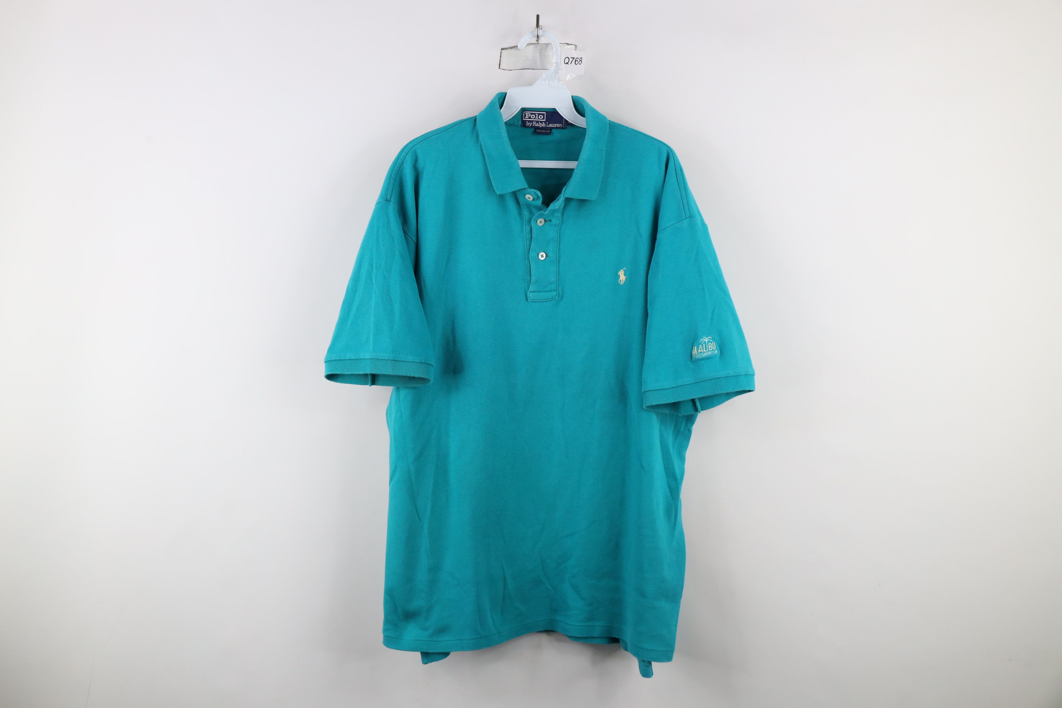 Ralph Lauren × Vintage Vintage 90s Ralph Lauren Country Club Golf Polo Shirt Teal Size US L / EU 52-54 / 3 - 1 Thumbnail