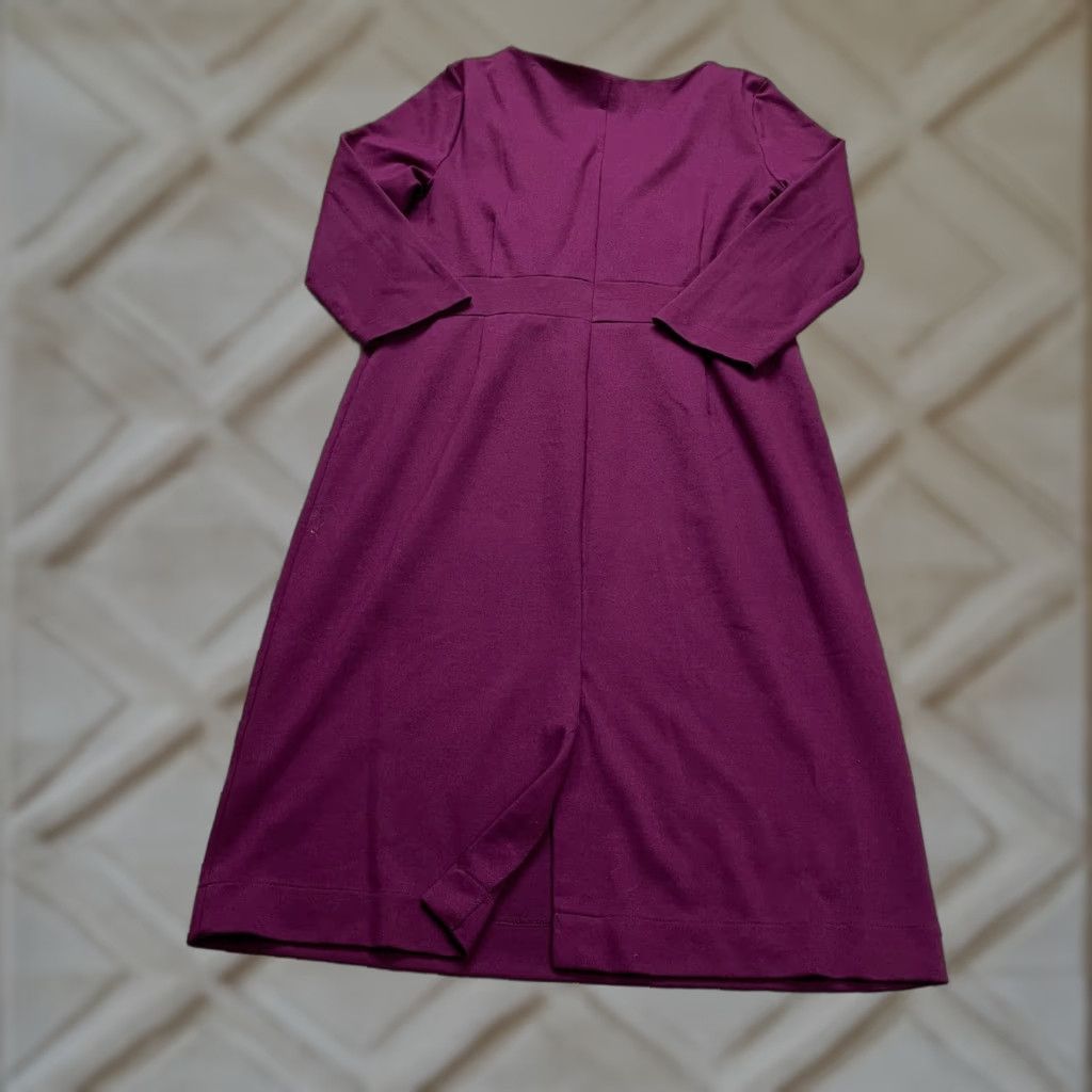 Lands' End Lands' End Sheath Midi Dress Womens M Purple 3/4 Sleeve Workwear Business Size M / US 6-8 / IT 42-44 - 1 Thumbnail