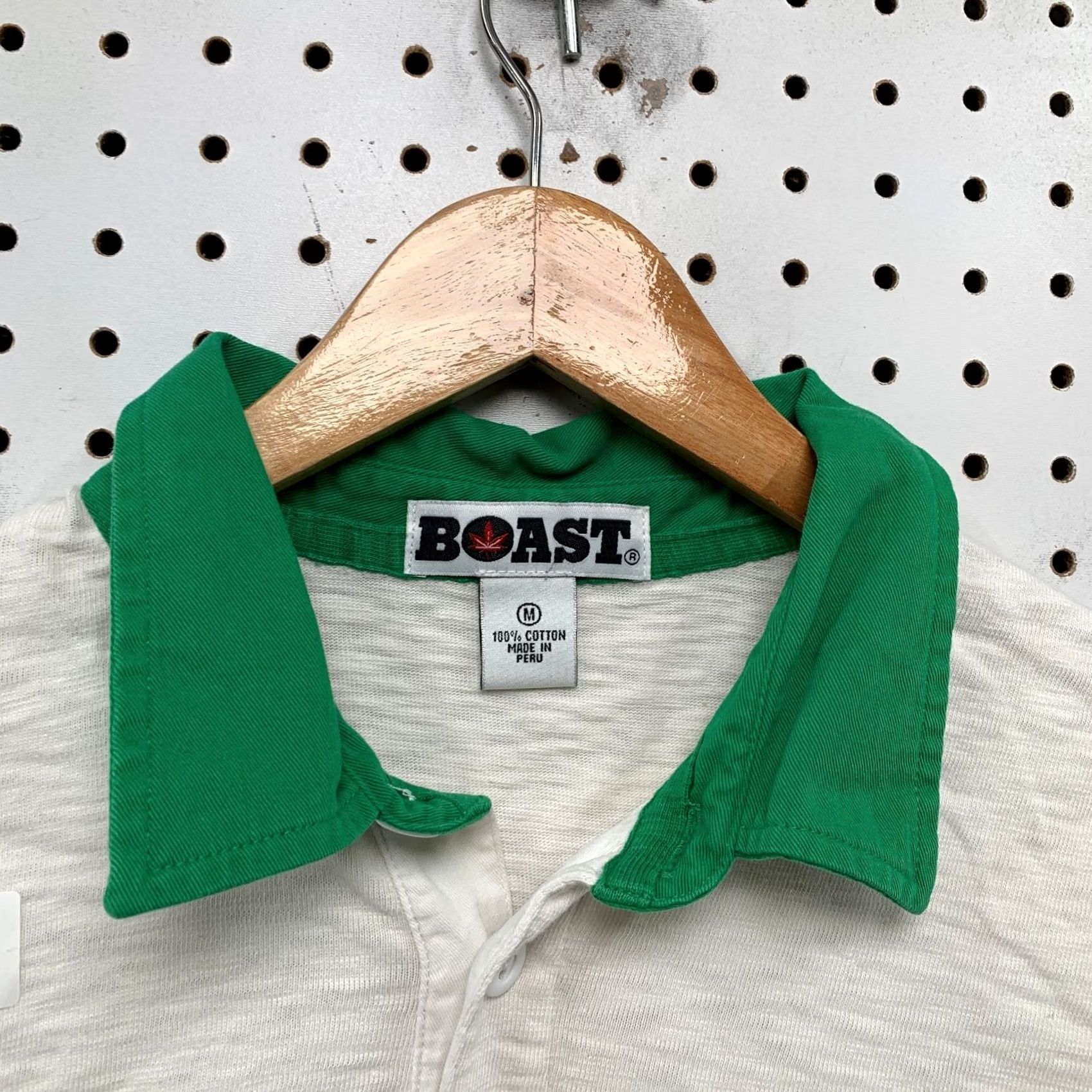 Vintage Boast Rugby Polo Shirt Mens M Green White Striped Collared Long Sleeve Polo Size US M / EU 48-50 / 2 - 3 Thumbnail