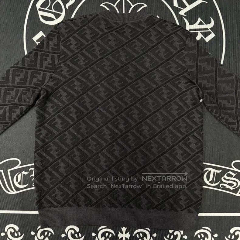Fendi Fendi Double F Print Black Knit Sweater. Size US L / EU 52-54 / 3 - 2 Thumbnail
