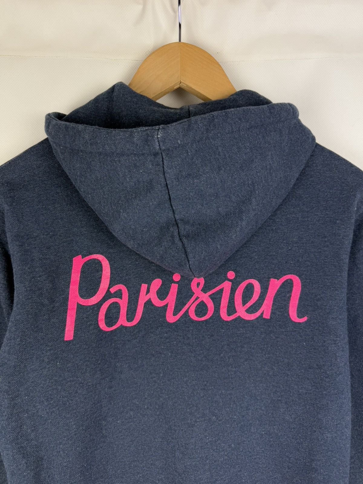 Maison Kitsune Maison Kitsune Parisien Logo Unisex Full Zip Hoodie Size Xs Size US XS / EU 42 / 0 - 20 Thumbnail
