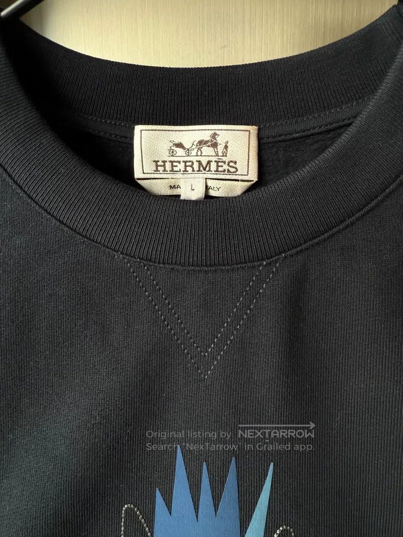 Hermes Hermes Men's Fleece-Lined Pullover Long-Sleeve Black Hoodi Size US L / EU 52-54 / 3 - 3 Thumbnail