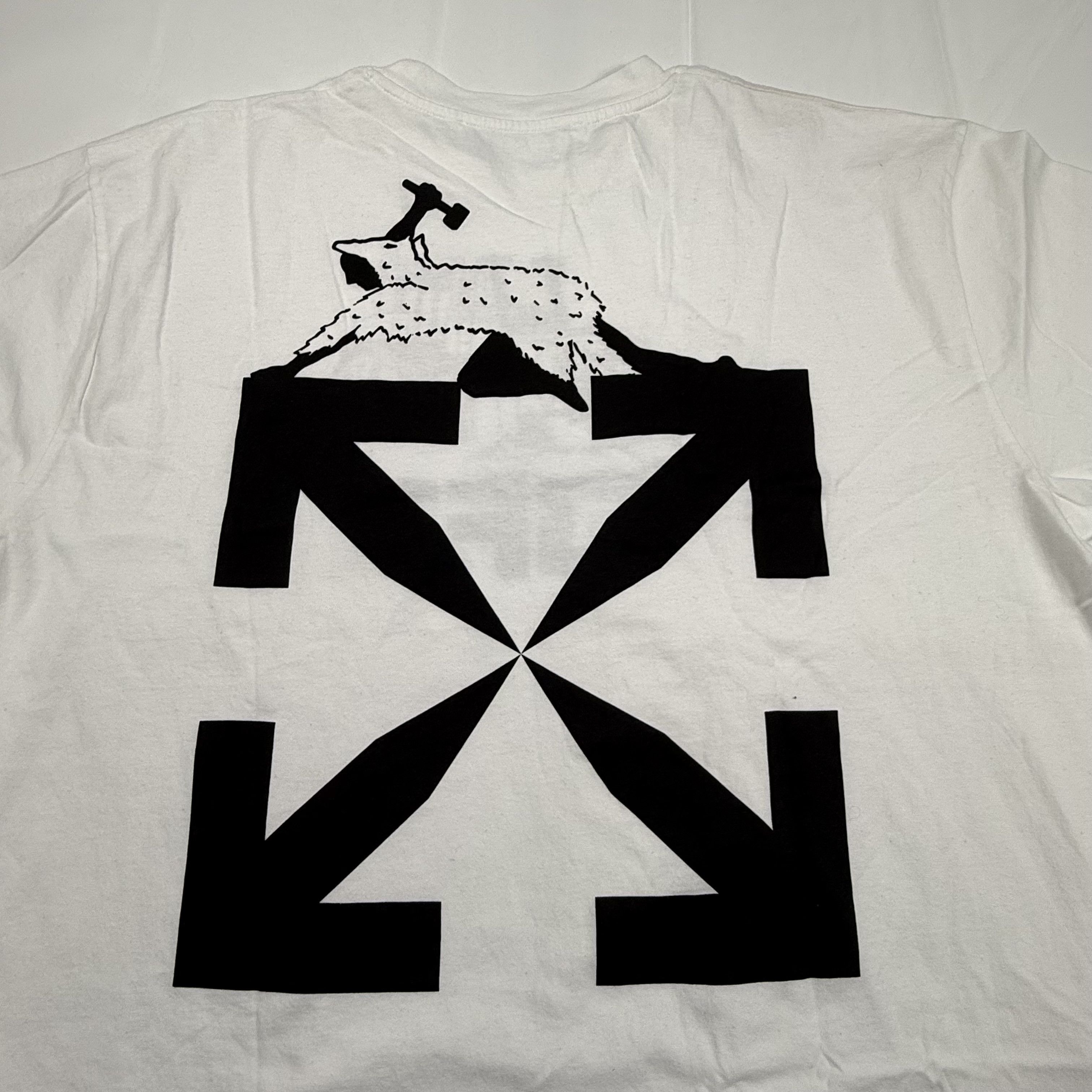 Off-White Off-White Bulldozer Globe Arrows Graphic T-Shirt White Size US L / EU 52-54 / 3 - 12 Thumbnail