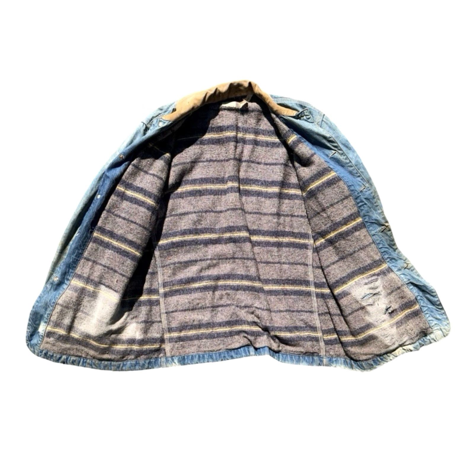 Lee VINTAGE Lee Denim Chore Jacket Sunfaded 1960s Union Made Sanforized XL Mens Size US XL / EU 56 / 4 - 3 Thumbnail