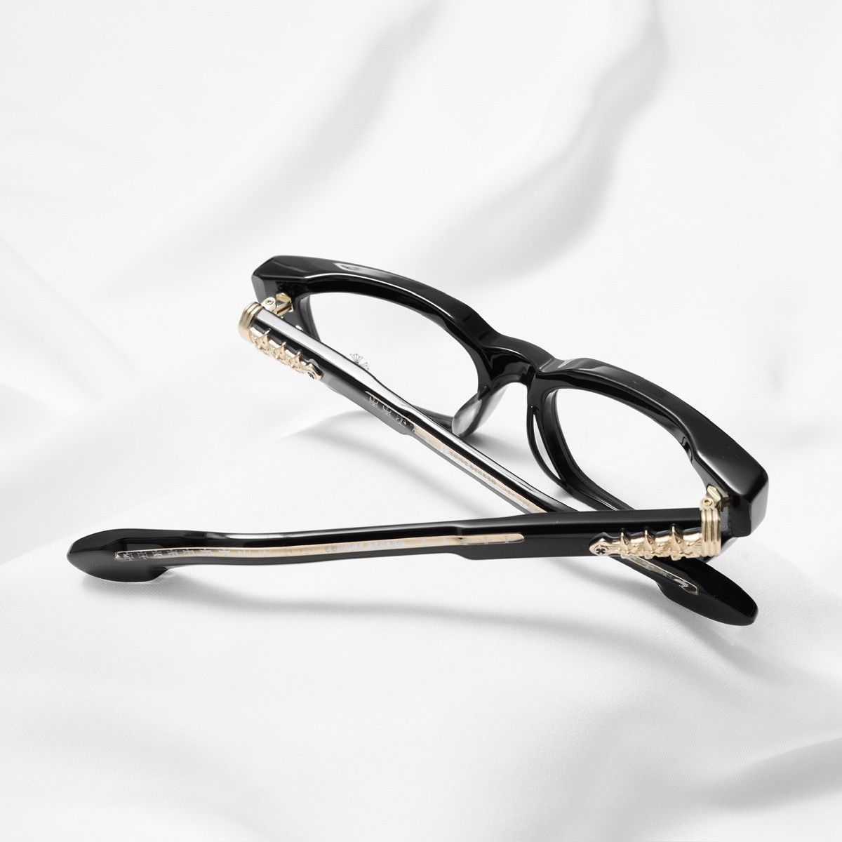 Chrome Hearts CHROME HEARTS ASSTRAORDINAIRE - A BLACK - 18K GOLD PLATED GLASSES Size ONE SIZE - 7 Thumbnail