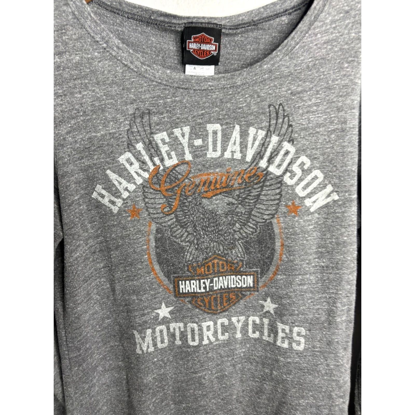 Harley Davidson Harley-Davidson Crew Sweater Women's Size M Gray Pullover Knit Cotton Polyester Logo Embroidered Motorcycle Fashion Fall Winter Xs? No Size M / US 6-8 / IT 42-44 - 2 Thumbnail