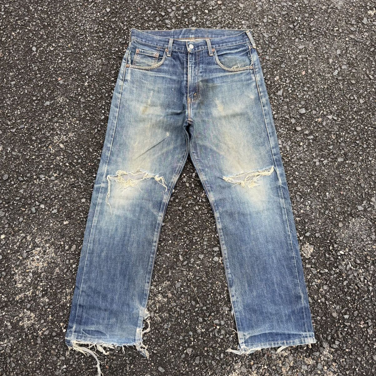 Levi's Vintage Clothing VINTAGE LEVI'S 502 97' BIG E RUSTY SELVEGE RIPPEP JEAN DENIM Size US 33 - 9 Thumbnail