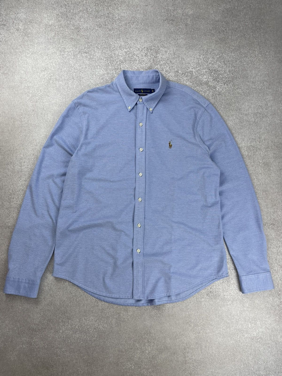 Polo Ralph Lauren Polo Ralph Lauren Knit Oxford Long Sleeve Shirt Size US XL / EU 56 / 4 - 1 Thumbnail