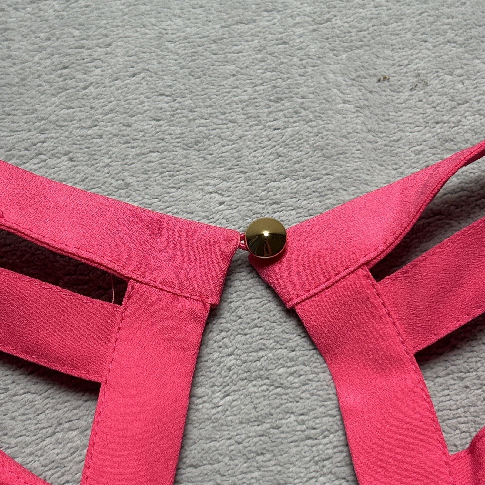 Guess Guess A-Line Dress Sz 8 Hot Pink Back Lace Straps Stretch Size M / US 6-8 / IT 42-44 - 19 Thumbnail