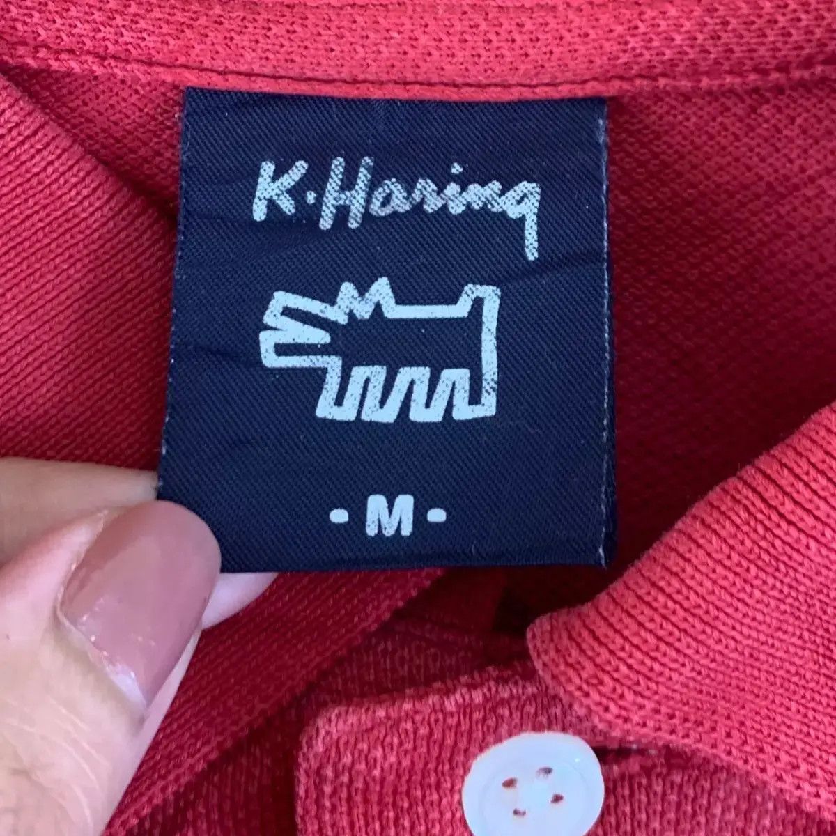 Keith Haring KEITH HARING x UNIQLO City Cycles Pop Art Red Polo Tee Shirt Size US M / EU 48-50 / 2 - 4 Thumbnail